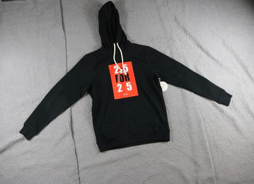 New Pact Organic Hoodie M Womens One For All Unisex Black Graphic Promo